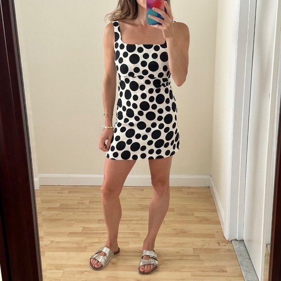 NWT Zara Studio Polka Dot Sleeveless Mini Dress Low Back Sz XS - Picture 12 of 14